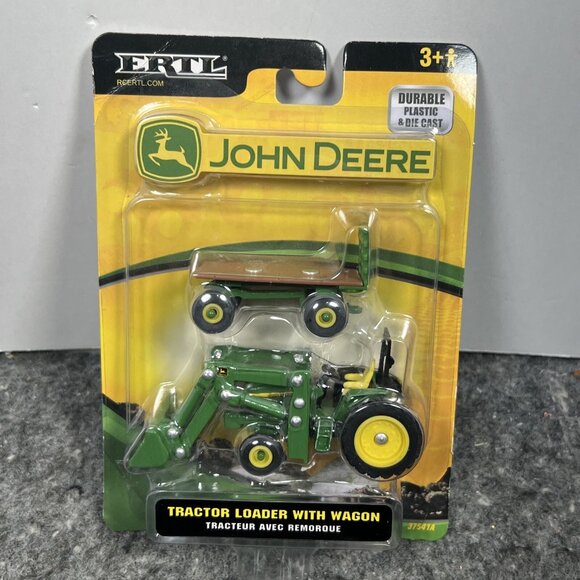 2007 ERTL John Deere Tractor Loader with Wagon New 37541A - Picture 1 of 9